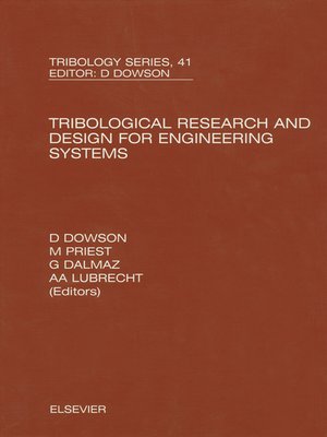 cover image of Tribological Research and Design for Engineering Systems